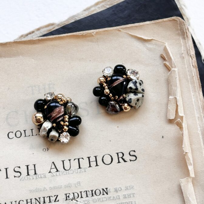 Jewelry 【ドイツヴィンテージ】 – クリアブラック - ピアス  