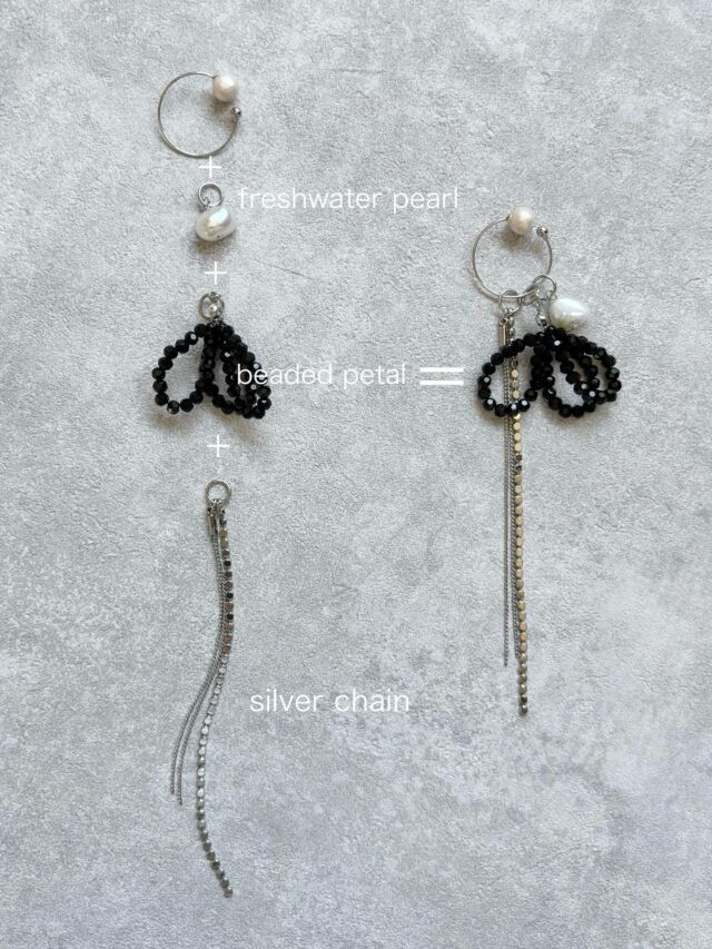 ハンドメイドアクセサリー 華シリーズ さくらんぼ イヤリング ＆ ネックレス セット 桜
